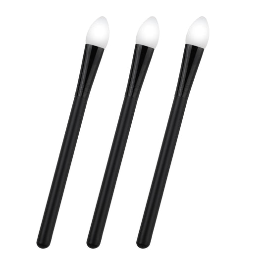 3 Pcs Silicone Makeup Applicator Shadow Brush Eyeshadow Applicators Eyeshadow Brush Lip Mask Makeup Brushes for Liquid Eye Shadow Applying Cream