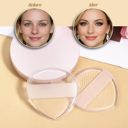 2Pcs Silicone Makeup Sponge, Clear Jelly Makeup Applicator Non-Absorbent Silicone Washable Cosmetic Applicator for Foundation Concealer Cream Blush Highlighter