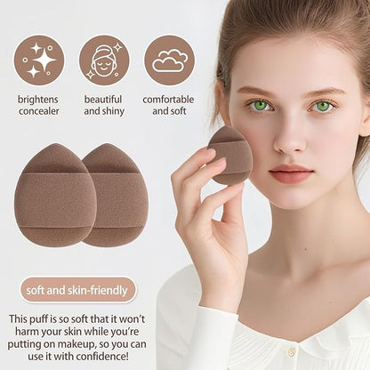 Makeup Brush Set for Foundation Concealer Eyeshadow and Travel, Include Make Up Brush, Sponge, 56PCS Brown